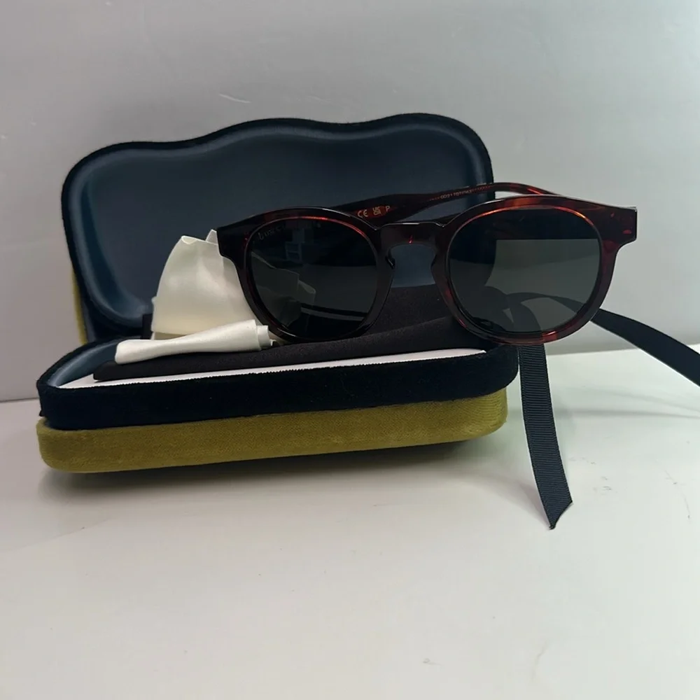 NEW GUCCI Men’s Grey Round Sunglasses GG0825S 005 49mm | Full Packaging